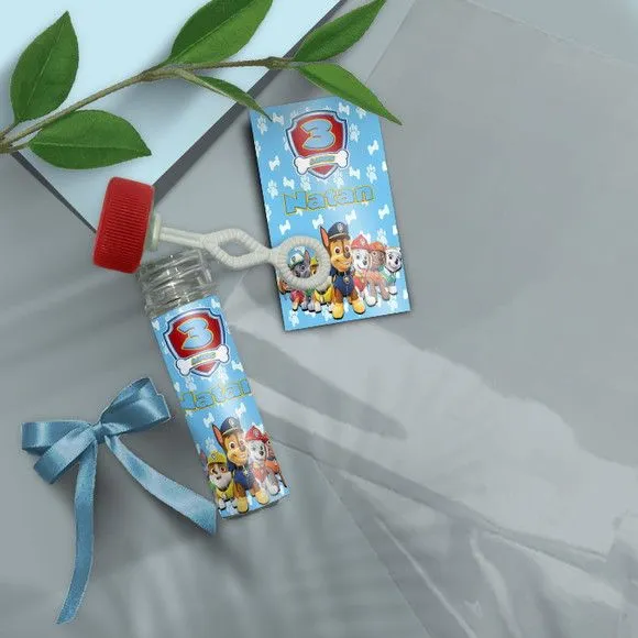 Bolha de Sabão - Patrulha Canina Personalizado