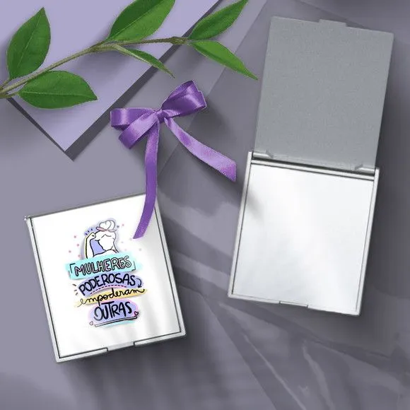 Lembrancinha Espelho - Dia das Mulheres Personalizado - feito à mão por Mi Papelaria Criativa