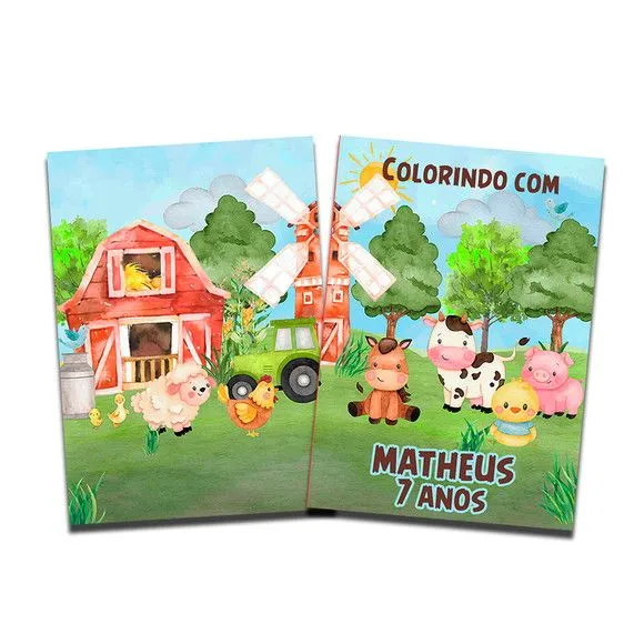 30 Revistas Fazendinha 14x10 + 30 Apliques Fazendinha 10cm - artesanato de PAPCRIE