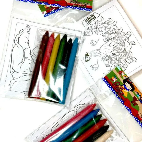 Kit Giz de Cera Branca de Neve Personalizado - artesanato feito à mão por Mi Papelaria Criativa