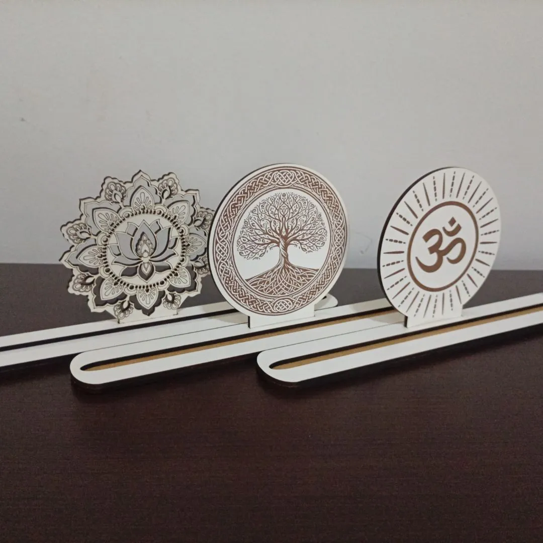 Incensários Decorativos em MDF Branco – Design Autoral - artesanato feito à mão por LeJu Art Decor