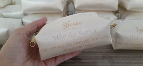 Necessaire mini box - branco e marfim - foto 4