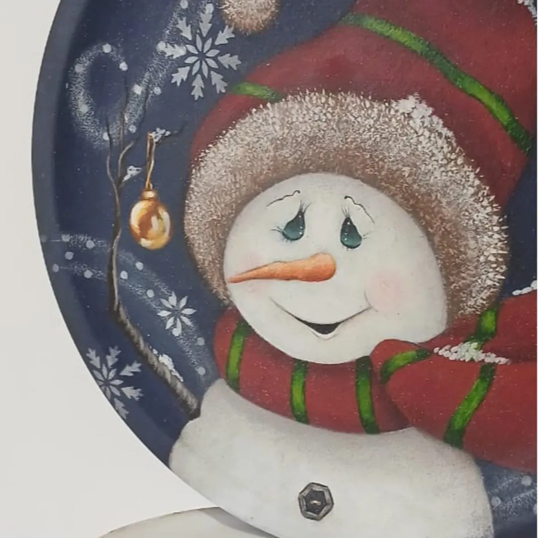 Prato decorativo MDF - boneco de Neve - Natal - foto 4