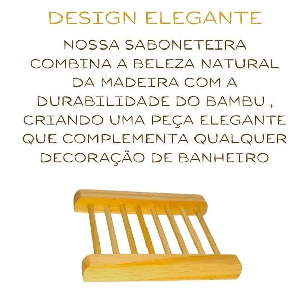 Kit 25 Saboneteira Ecológica Madeira Natural de Bambu - foto 3
