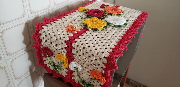 Toalha para Microondas em Crochê Floratta - foto 2