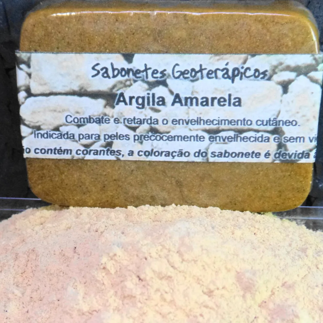 Sabonetes Geoterápicos - Argila Amarela - artesanato feito à mão por BanhoDiGatto