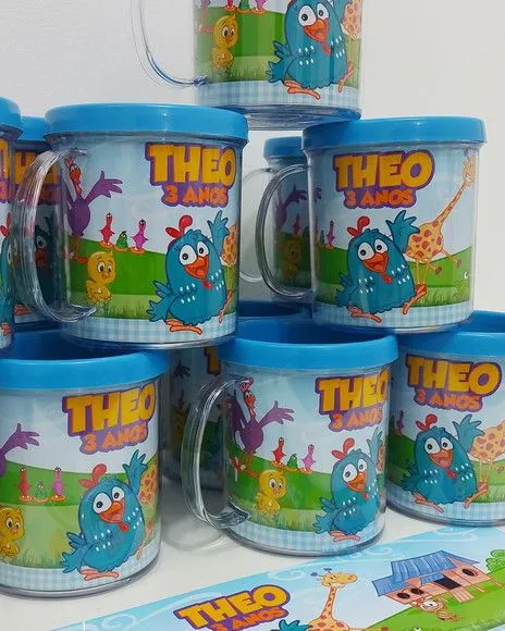 Caneca Galinha Pintadinha Personalizada - artesanato feito à mão por Mi Papelaria Criativa