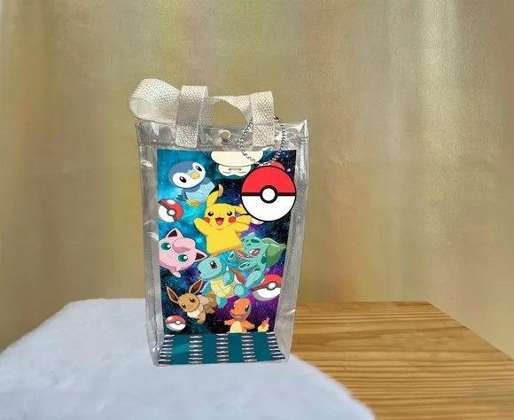 Sacola Transparente Pokemon Personalizado - artesanato feito à mão por Artmanha Lembrancinhas