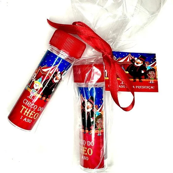 Bolinha de Sabão Circo Personalizada - artesanato feito à mão por Mi Papelaria Criativa