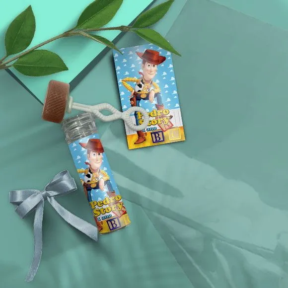 Bolha de Sabão - Toy Story Personalizado - artesanato feito à mão por Mi Papelaria Criativa