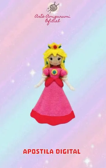 Receita Princesa Peach Amigurumi - feito à mão por Arte Amigurumi Oficial