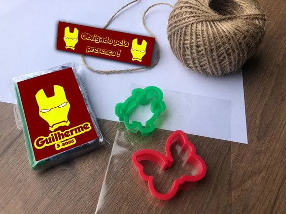 Massinha Modelar Homem de Ferro Personalizada - artesanato feito à mão por creativitybynina