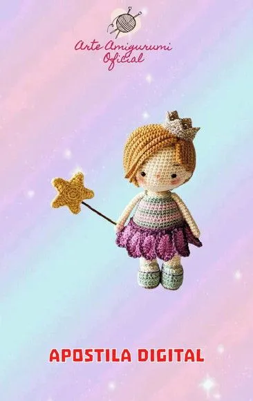 Receita Boneca Ansley Fada - Amigurumi - feito à mão por Arte Amigurumi Oficial