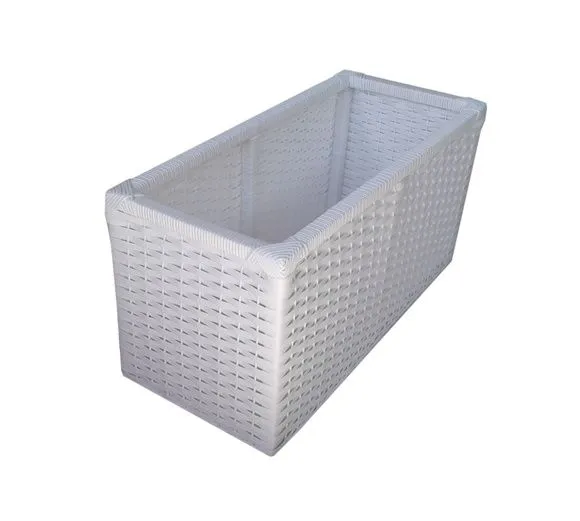 Cesto Vime Sintético Branco 60x28x28 - foto 3
