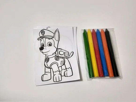 Kit Giz de cera Patrulha Canina Personalizado - feito à mão por Mi Papelaria Criativa