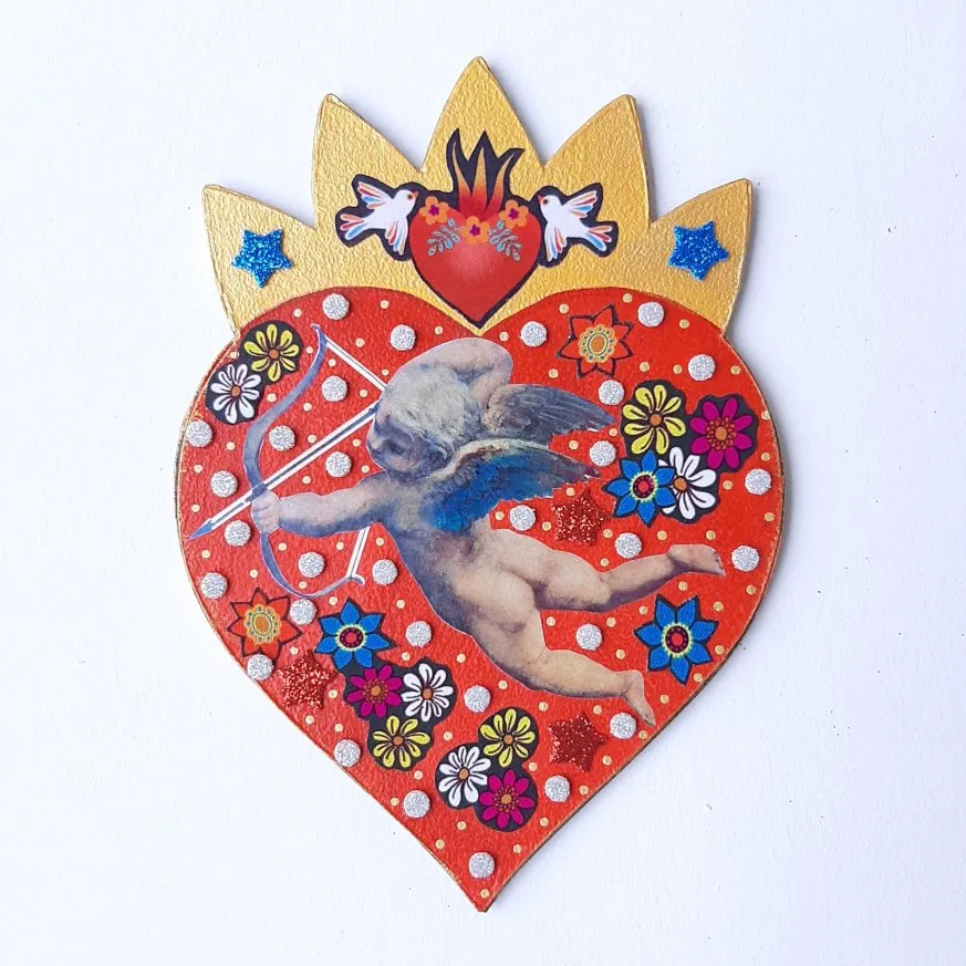 Enfeite de Parede Cupido - artesanato de Estudio Bananeira