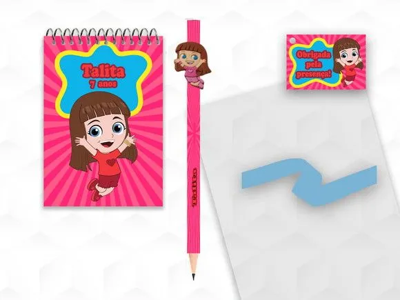 Bloquinho com Aplique Gigi Personalizado - artesanato feito à mão por creativitybynina