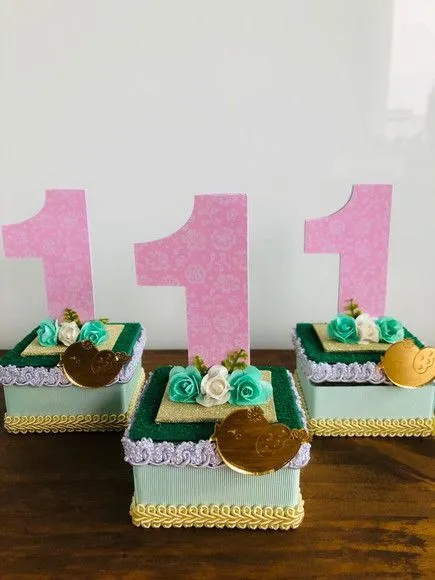Caixa Acrílico Tema Jardim - artesanato de Fina Essência Papelaria Personalizada