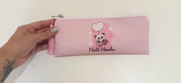 Necessaire slim panda - feito à mão por Innovare Studio