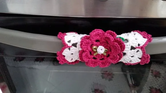 Pegador de Arm/fogão Crochê Magenta - foto 3