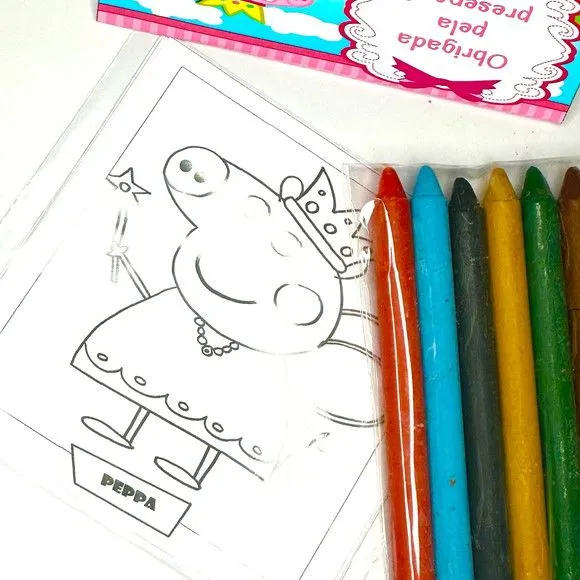 Kit Giz de Cera Personalizado - feito à mão por Mi Papelaria Criativa