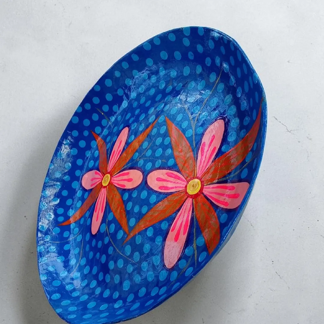Prato Decorativo Floral Azul – Frantz Handmade - foto 7