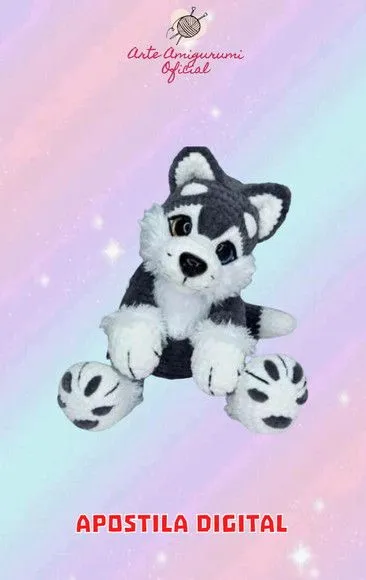 Receita Cachorro Husky Amigurumi - artesanato feito à mão por Arte Amigurumi Oficial