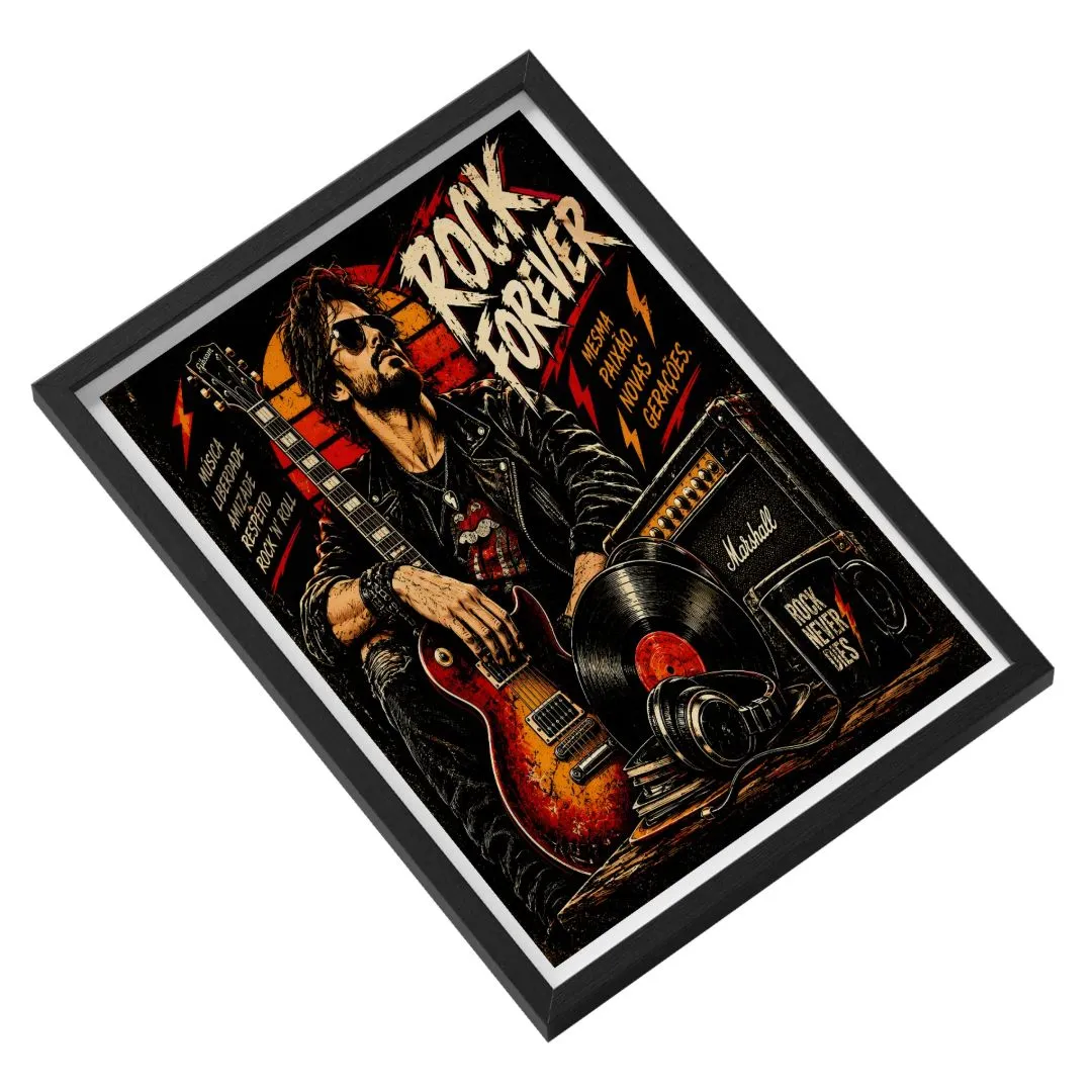 Quadro Rock Forever Estilo Vintage A3 - foto 3