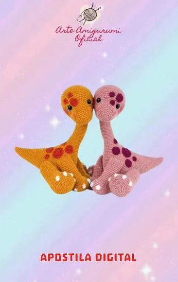 Receita Dinossauros Amigurumi - artesanato feito à mão por Arte Amigurumi Oficial