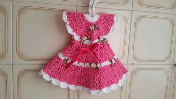 Pegador de Panelas Vestido Rosa Pytaya (20 cm x 15 Cm) - foto 5