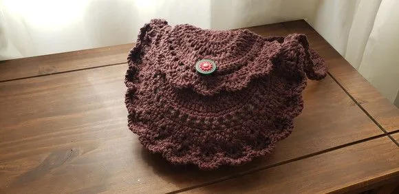 Bolsa de Crochê em Estilo Boho "chic" Café