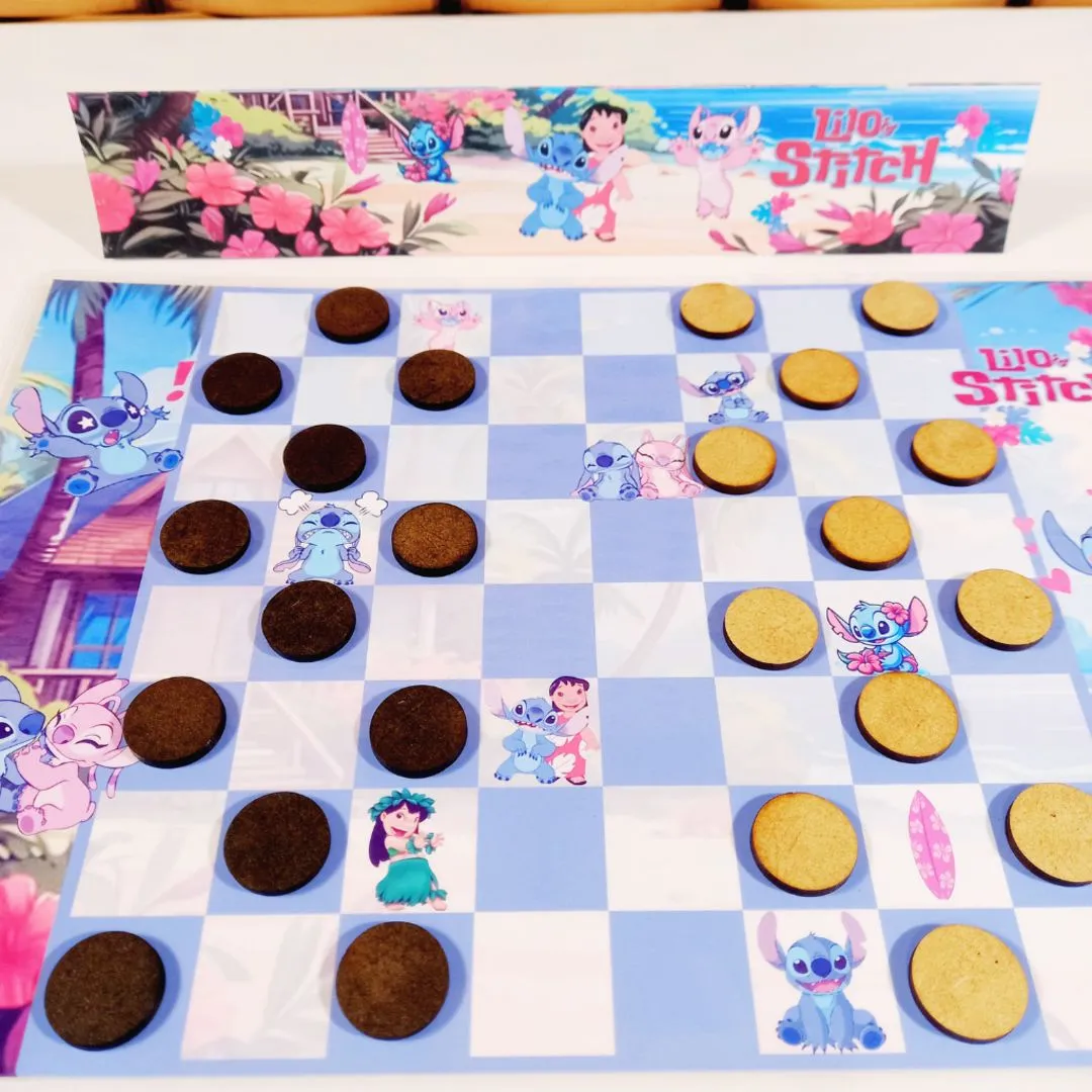 Jogo Tabuleiro Dama Trilha Personalizado Presente Infantil JD arte - artesanato feito à mão por JD Arte