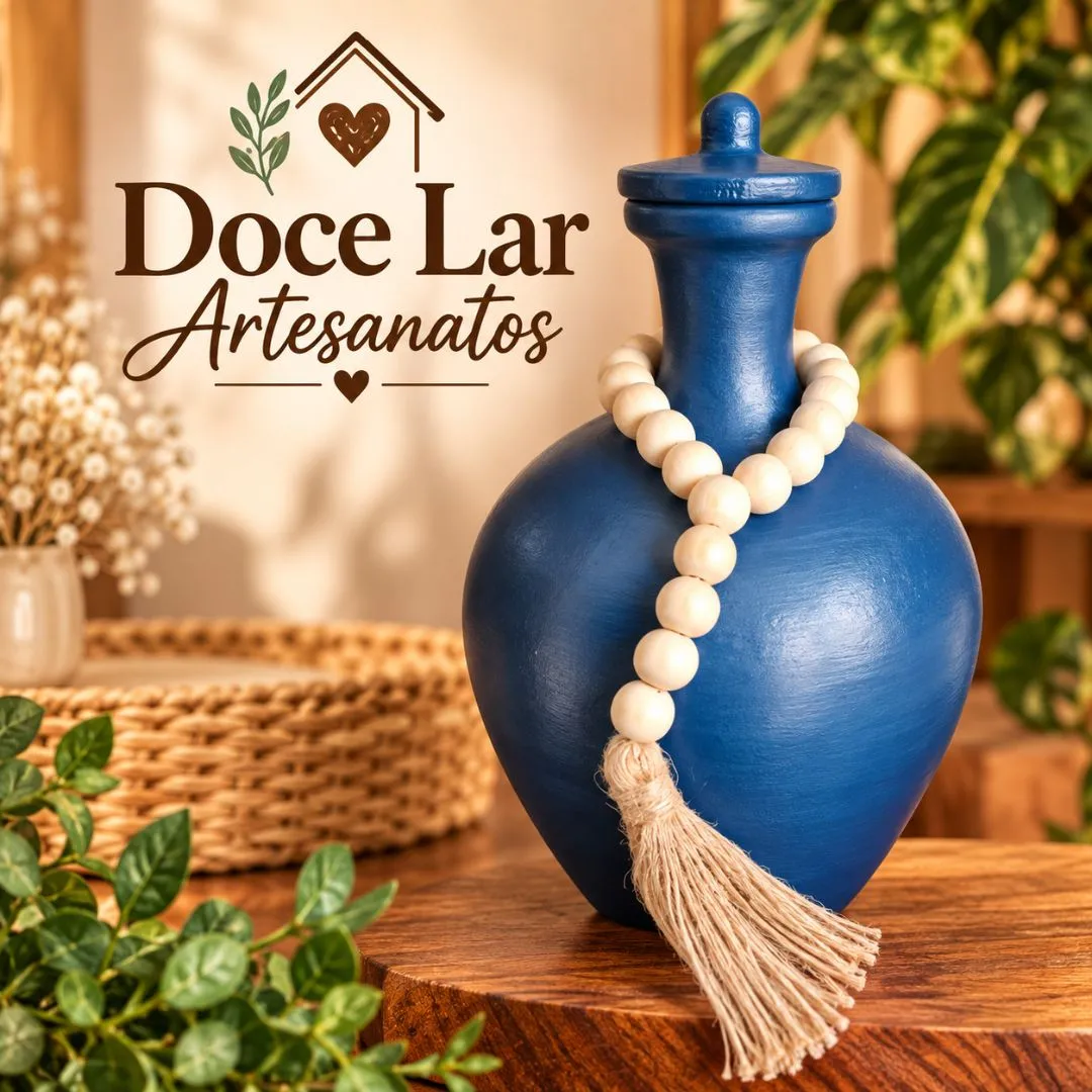 Moringa Botija de Cerâmica Decorativa Artesanal - foto 2