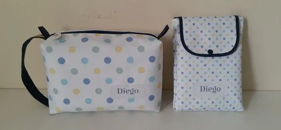 Kit higiene baby - necessaire G + porta fraldas e lenço - foto 3