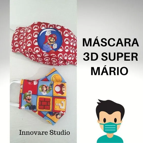 MÁSCARA DE PROTEÇÃO PERSONALIZADA - feito à mão por Innovare Studio