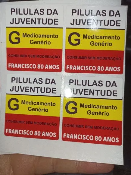 Adesivos Pílula da Juventude 5cm Quadrado ou Redondo - foto 2
