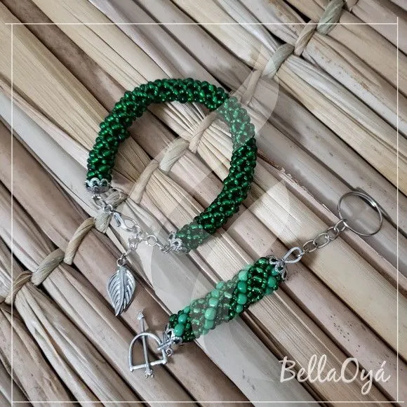 Pulseira e Chaveiro de Chicote - Oxossi