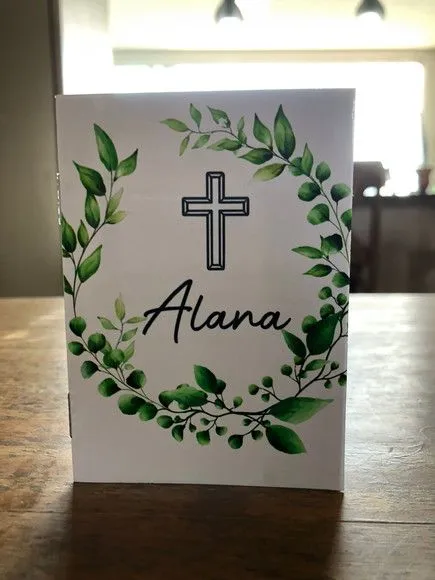 Mini livro de orações para batismo 7x10