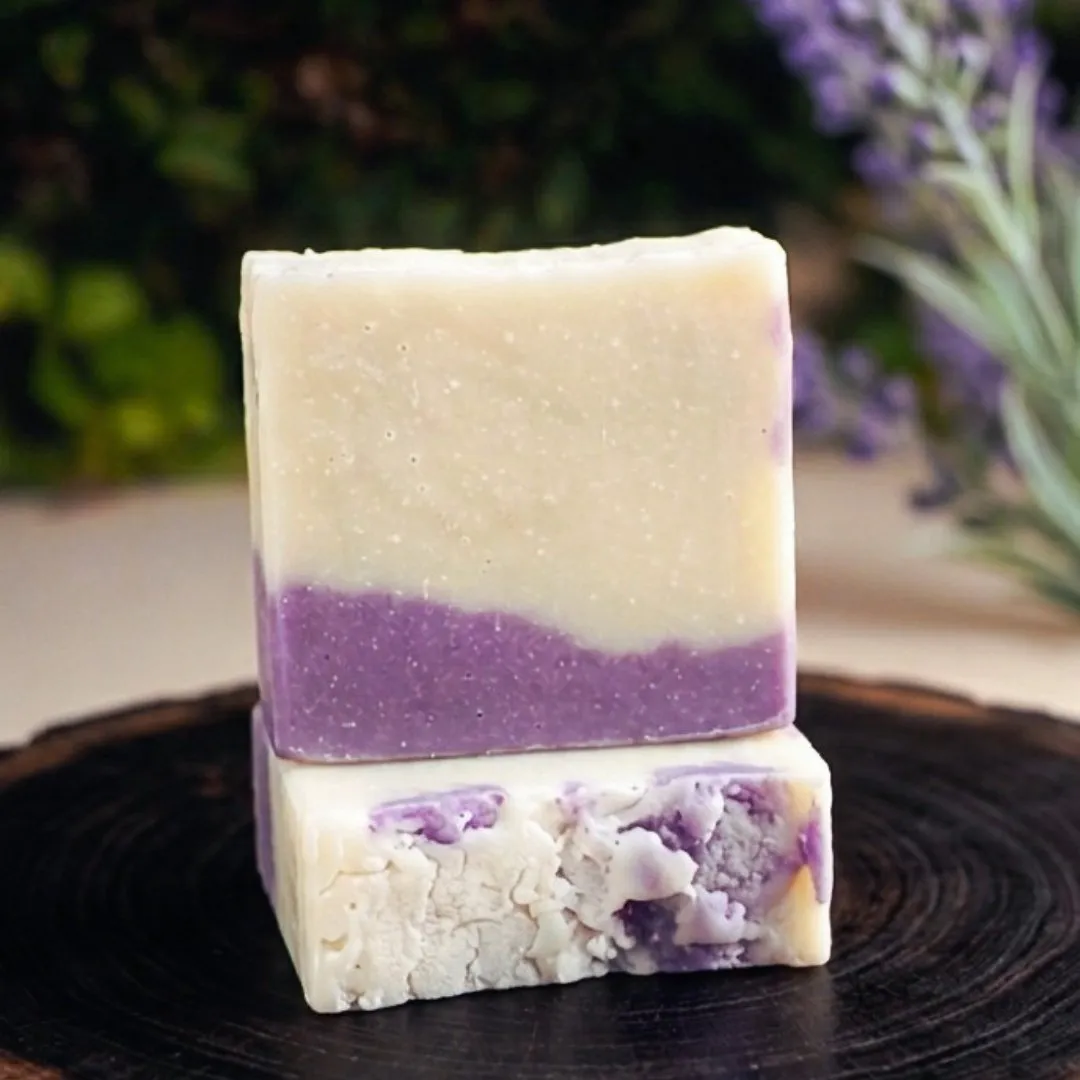 Sabonete Corporal Artesanal Campo de Lavanda - artesanato feito à mão por Veganamos