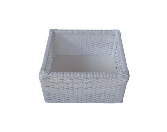 Cesto Vime Sintético Branco 48x45x16 - foto 2