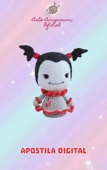 Receita Vampira Halloween Amigurumi