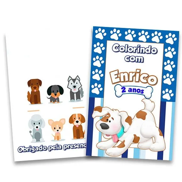 Revista para Colorir Cachorro 14x10