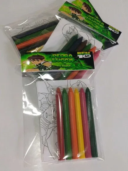 Kit Giz de cera Ben 10 Personalizado - foto 3
