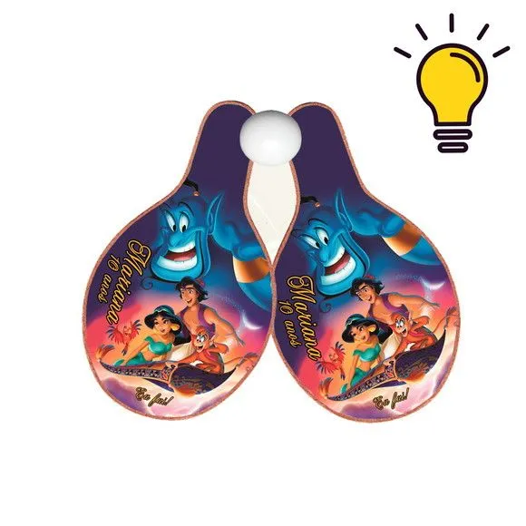 Raquete Ping Pong - Aladdin - feito à mão por Mi Papelaria Criativa