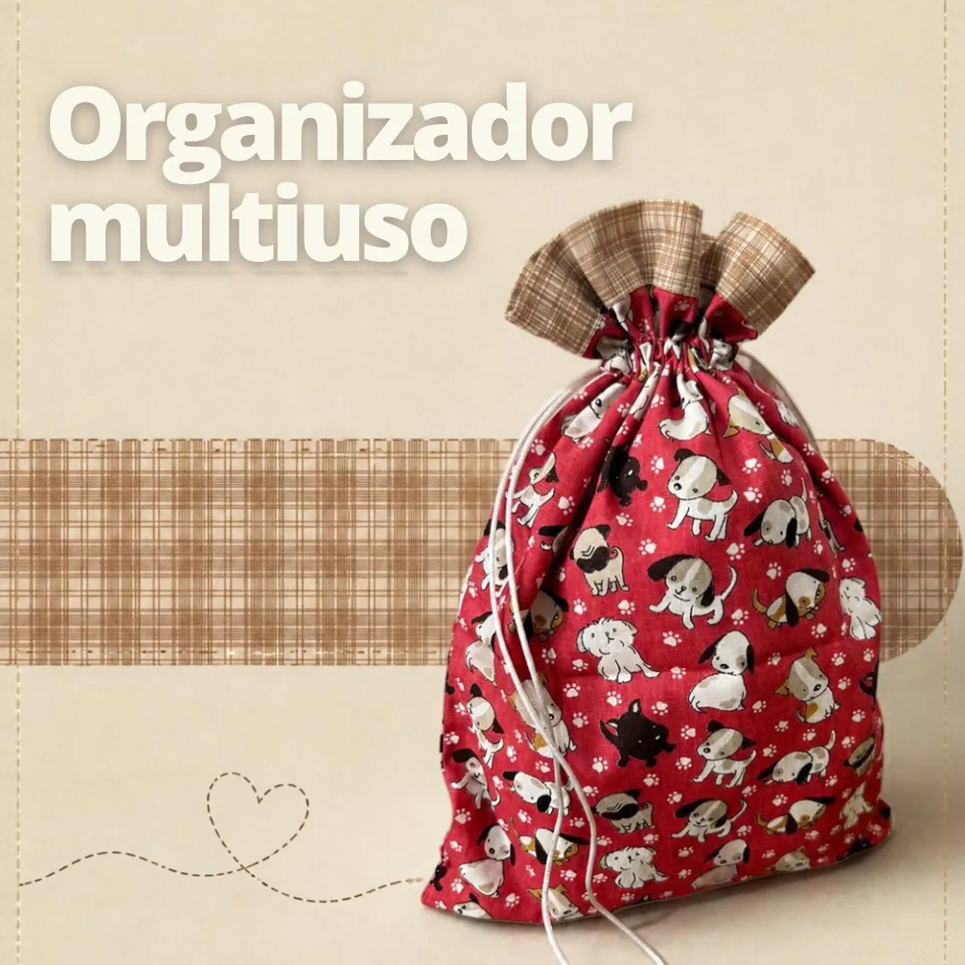 Saquinho organizador multiuso M - 1 - artesanato de Djulik