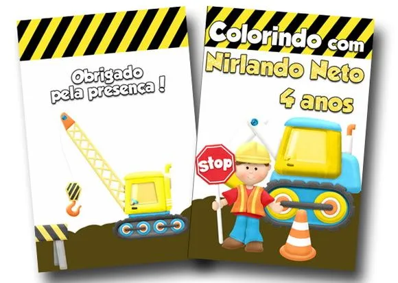 Revista colorir construção 14x10 - artesanato de PAPCRIE