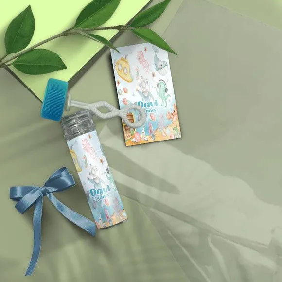 Bolha de Sabão - Fundo do Mar Personalizado - artesanato feito à mão por Mi Papelaria Criativa