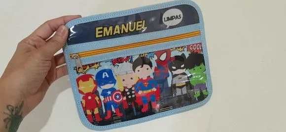 Case porta máscaras dupla face - Heróis - foto 2