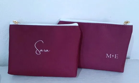 Necessaire personalizada - madrinhas Marsala - foto 4