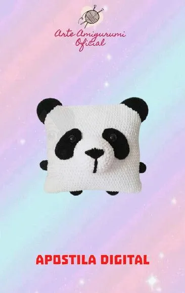 Receita Almofada Urso Panda - Amigurumi - artesanato feito à mão por Arte Amigurumi Oficial